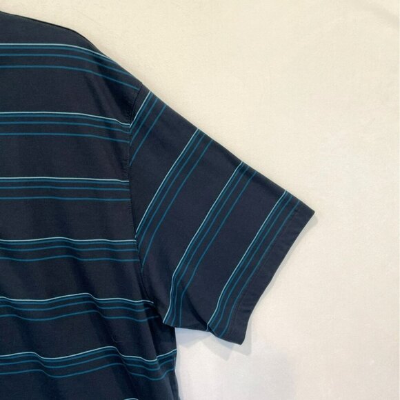 Ashworth EZ Tech Hi Def Men's 3-Button Striped Golf Polo Shirt Size XXL in Black - Picture 3 of 14